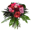 Flowers: 18 Mixed Coloured Roses
