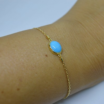 Gold Bracelet: Oriental Turquoise