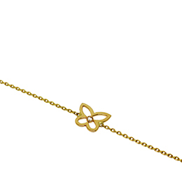 Gold Bracelet: Butterfly and a Diamond
