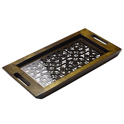 Tray: Moucharabieh, Mini, Frake Wood n Plexiglas, Homeware