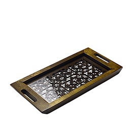 Tray: Moucharabieh, Mini, Frake Wood n Plexiglas, Homeware