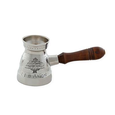 Rakwe (Coffee Pot), Pan, Cedar, Brass and Wood, Medium, Raqwa
