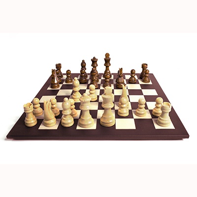 Game: Leather Chess Board and Box