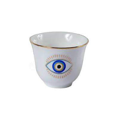 Chaffe Arabic Coffee Cups, Evil Eye