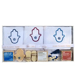 Box: Soap and Hand of Fatima Towels