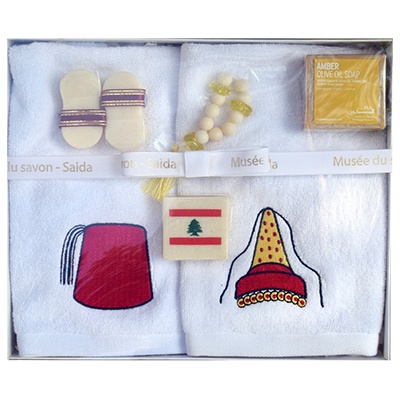 Box: Soaps and Embroidered Towels