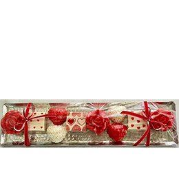 Olive Oil Soaps with Hearts on a Tray, Occasional
