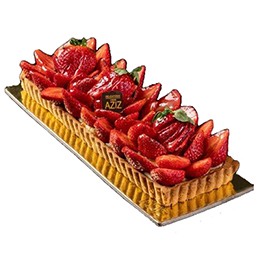 Tart: Fresh Strawberries for 10 people, Rectangular