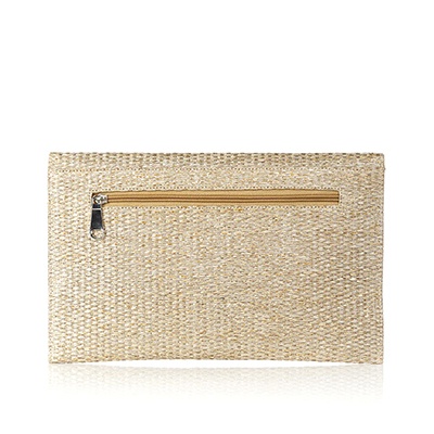  Clutch: Evil Eye, Beige, Beaded