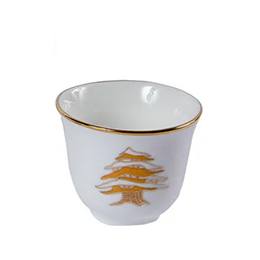 Chaffe Coffee Cups, Cedar, Gold