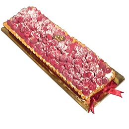 Tart: Fresh Raspberries for 10 people, Rectangular