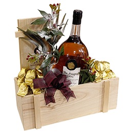  Goody Pack: Christmas Marrons Glaces and Fine Armagnac Bottle