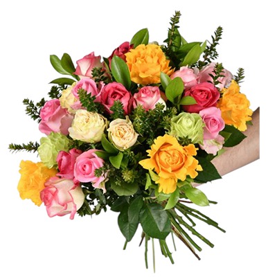 Flowers:  24 Mixed Roses (Rose Elegance)